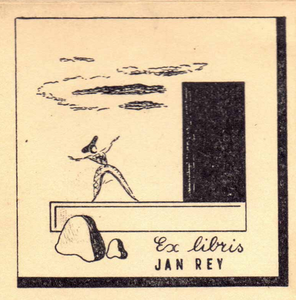 Ex libris Jan Rey. Zdroj: Divadelní ústav.